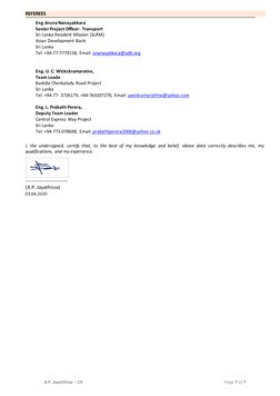 A.P. Jayathissa – CV