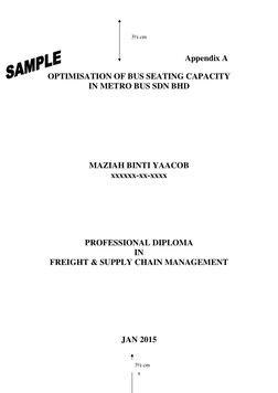 8 
                                                
 
    
 
 
    Appendix A 
                                 
OPTIMISATI