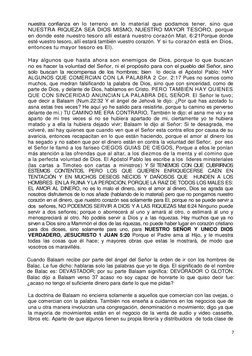 7 
 
nuestra confianza en lo terreno en lo material que podamos tener, sino que 
NUESTRA RIQUEZA SEA DIOS MISMO, NUESTRO MAYO