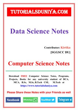 Free Computer Science & Data Science Notes | PDF | Computer Programming ...