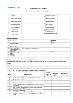 ATV Inspection and Maintenance Checklist | PDF | Vehicles | Automotive ...