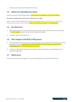 Government RFQ Template Guide | PDF