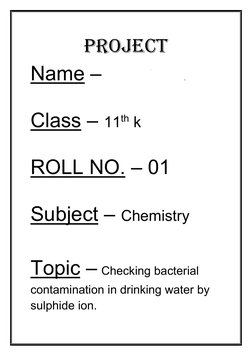 Testing Drinking Water for Bacterial Contamination | PDF | Water | Sulfide