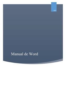 Manual de Word
2023
