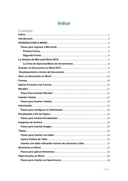 Índice
Contenido
Índice......................................................................................................