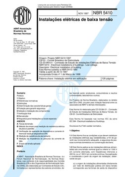 Sumário
Prefácio
1 Objetivo
2 Referências normativas
3 Definições
4 Determinação das características gerais
5 Proteção para g
