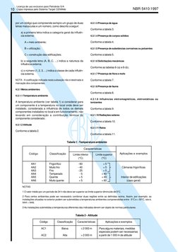 10
NBR 5410:1997
por um código que compreende sempre um grupo de duas
letras maiúsculas e um número, como descrito a seguir: