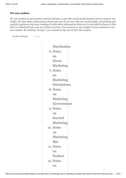 4/8/23, 3:24 PM
Notes on Marketing: Complete Notes, Lecture Notes, Short Notes and Study Notes
https://www.businessmanagement