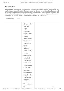 4/8/23, 3:24 PM
Notes on Marketing: Complete Notes, Lecture Notes, Short Notes and Study Notes
https://www.businessmanagement