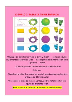 Ejercicios de Combinaciones Simples para Primaria | PDF | Color