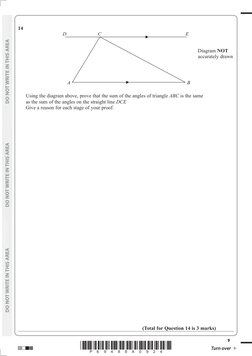 *P69488A0924*
Turn over     
9
	
 
 
14
Diagram NOT 
accurately drawn
A
D
E
B
C
	
Using the diagram above, prove that th