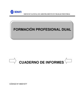 CUADERNO DE INFORMES 
 
  
  
  
  
    
  
  
CÓDIGO N° 89001677