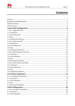 HCIP-Datacom-Core Technology Lab Guide
Page 5
Contents
Overview ....................................................