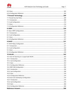 HCIP-Datacom-Core Technology Lab Guide
Page 7
6.2.3 Quiz ............................................................