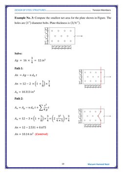 DESIGN OF STEEL STRUCTURES.
 
......
..............................
..........................
 Tension Members 
 
19
 
 
Mar