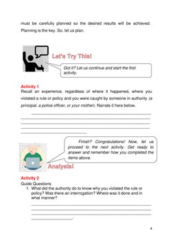 4 
 
must be carefully planned so the desired results will be achieved. 
Planning is the key. So, let us plan.