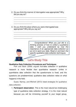 5 
 
 
2. Do you think the manner of interrogation was appropriate? Why 
did you say so?  
________________________________