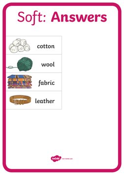 Hard and Soft Materials Sorting Activity | PDF