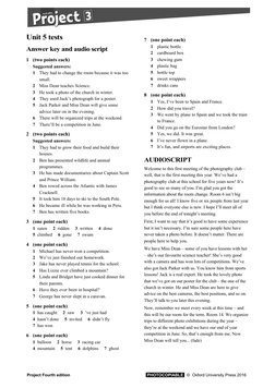 Unit 5 Tests: Answer Key and Audio Script | PDF