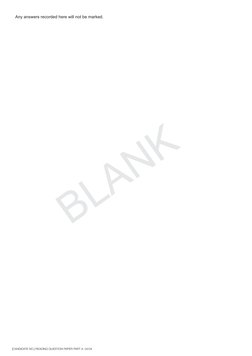[CANDIDATE NO.] READING QUESTION PAPER PART A  04/04
Any answers recorded here will not be marked. 
BLANK
