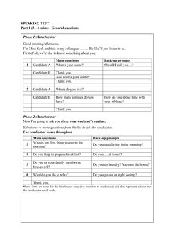 SPM Speaking Test Guidelines | PDF | Self-Improvement