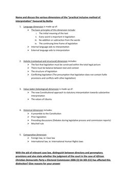 IOS2601: Statutory Interpretation Guide | PDF | Statutory ...