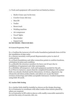 Steel Structure Erection Method Statement | PDF | Screw | Concrete