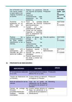 Ser el Panetón con 
una texura suave, 
un gran sabor y los 
mejores momentos 
en familia. 
• Elaborar los panetones 
con