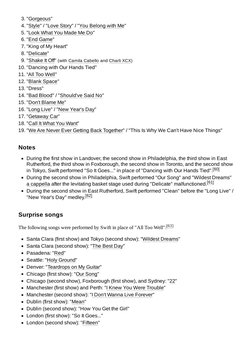 3. "Gorgeous" (https://en.wikipedia.org/wiki/Gorgeous_(Taylor_Swift_song))
4. "Style" (https://en.wikipedia.org/wiki/Style_(T