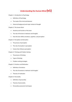 Understanding the Human Mind in Psychology | PDF | Thought | Psychology