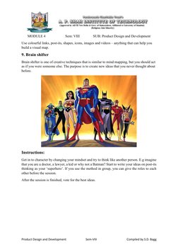 MODULE 4                      Sem: VIII               SUB: Product Design and Development 
Product Design and Development