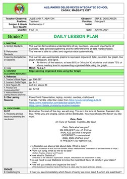 ALEJANDRO DELOS REYES INTEGRATED SCHOOL
CAGAY, MASBATE CITY 
Teacher Observed:
JULIE ANN F. ABAYON
Observer:
ERA E. DEOCARIZA