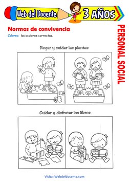 Normas de Convivencia para Colorear | PDF