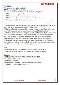 ELSAID RASHAD                                               IELTS Booklet
 
limit:  
-
Word
 
The number of words requir