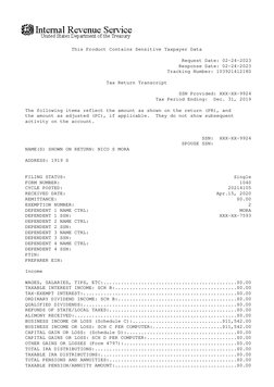 This Product Contains Sensitive Taxpayer Data