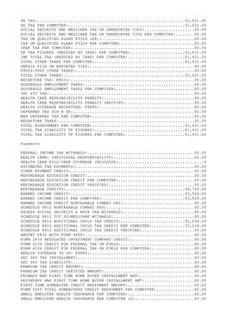 SE TAX:..............................................................$1,631.00
  SE TAX PER COMPUTER:......................