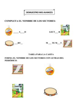 COMPLETA EL NOMBRE DE LOS SECTORES:
                              _____ S____O                                     LECT___ R