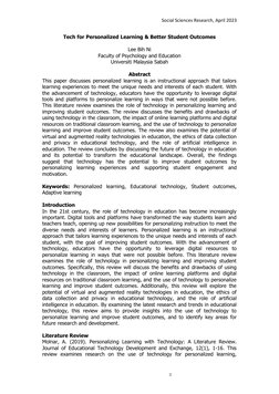 Tech For Personalized Learning & Better Student Outcomes | PDF ...