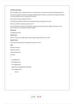 1.Problem Description:
Dhoni's daughter Ziva is a hyperactive child, so she used to ask a lot of questions to Dhoni while pl