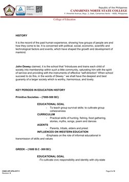 Historical Foundations of Philippine Education | PDF | Sparta | Schools