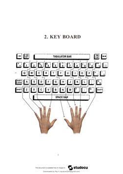 2. KEY BOARD
1
Downloaded by Raj V (rajvaluer2244@gmail.com) (https://www.studocu.com/in?utm_campaign=shared-document&utm_so