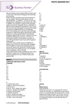 Business Partner b2 Unit Tests Answer Key | PDF | Supply Chain | Recession