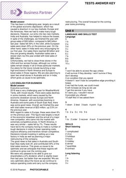 Business Partner b2 Unit Tests Answer Key | PDF | Supply Chain | Recession