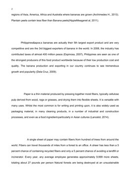 2
regions of Asia, America, Africa and Australia where bananas are grown (Archimedes H., 2013).
Plantain peels contain less f