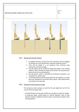 Bored Cast-In-Situ Piles Method Statement | PDF | Deep Foundation | Soil