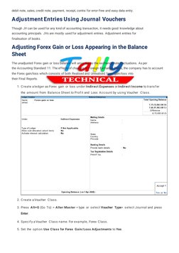 Accounting Entries in TallyPrime Guide | PDF | Debits And Credits | Trade