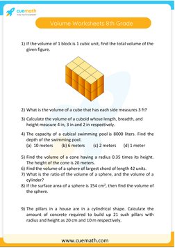 8th Grade Volume Calculation Worksheets | PDF | Art