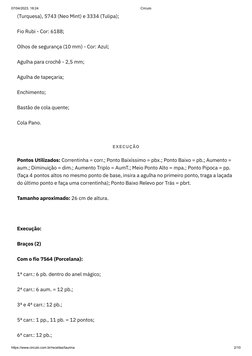 07/04/2023, 18:24
Círculo
https://www.circulo.com.br/receitas/taurina
2/10
EXECUÇÃO
Pontos Utilizados: Correntinha = corr.; P