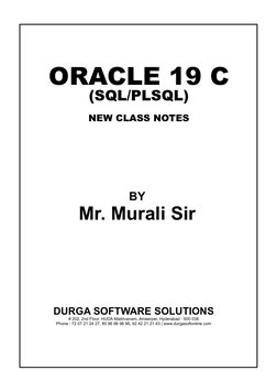 Murali Sir's Oracle 19c Class Notes | PDF | Pl/Sql | Information Retrieval