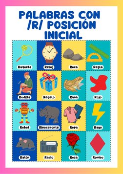 Palabras y objetos con la letra R | PDF | Arte | Poesía